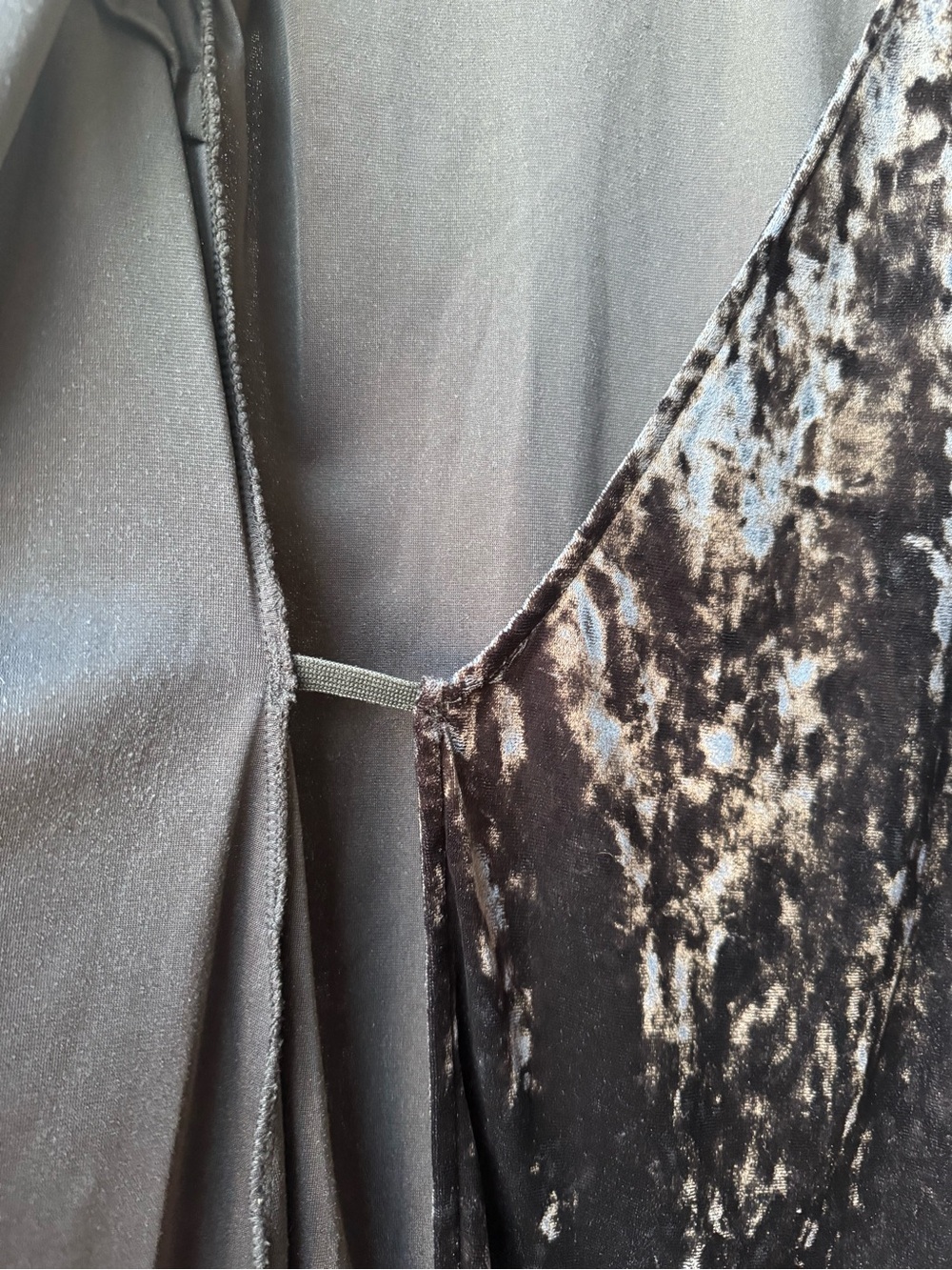 Black Velvet Wrap Dress - Picture 6 of 11